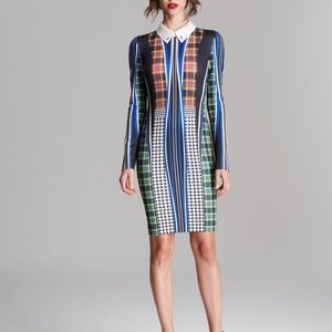 Clover Canyon Lace Collar Check Print Dress